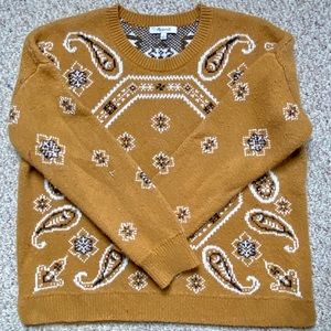 Madewell Women’s Medium Bandana/Paisley Pullover Sweater